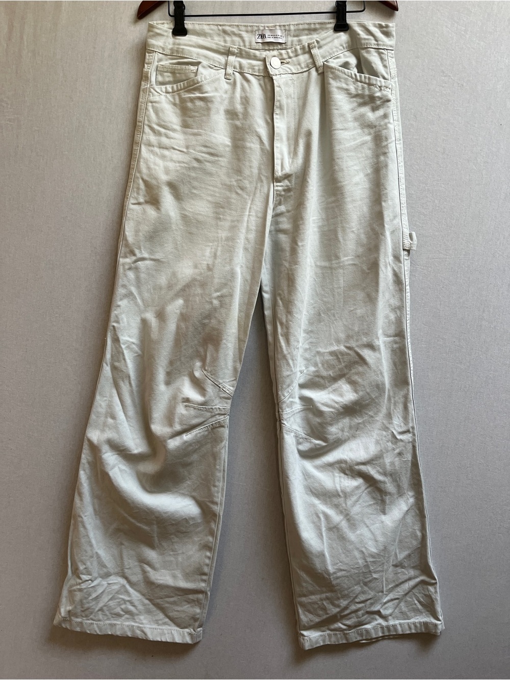 Zara Men Wide-Leg Cargo Denim Pants Sz 8